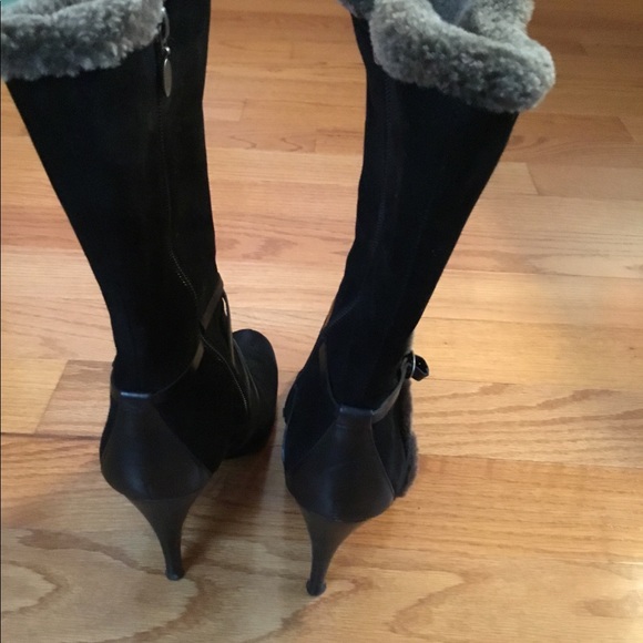 SALE - Circa Joan & David black suede booties Size 7.5 - Picture 3 of 8